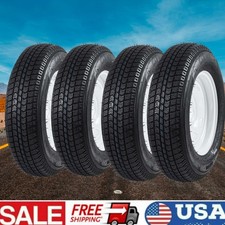 4 Pack St20575d14 205 75 14 Trailer Tires Wheels W 14 Rim 6pr 5 Lug On 4.5 4 Pack St20575d14 205 75 14 Trailer Tires Wheels W 14 Rim 6pr 5 Lug On 4.5