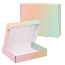 30 Pack 10x8x2 Colorful Shipping Boxes Medium Mailing Cardboard for Packaging