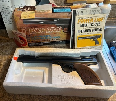 Vintage Daisy Power Line Model 717 Pneumatic Pellet Pistol Brass