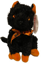 Ty Beanie Baby Fraidy the Black Cat with Tags 2001 Halloween Spooky