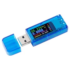 AT34 Battery Tester USB 3.0 Voltage Tester IPS Color Display 3.7-30V Voltage ...
