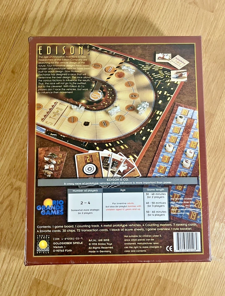 EDISON & CO. Rio Grande Boardgame, New In Box, Sealed 1998 - Image 2 of 4