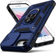 Case HD Screen Protector for iPhone SE 2022/3rd/2020/2nd gen/8/7 Blue