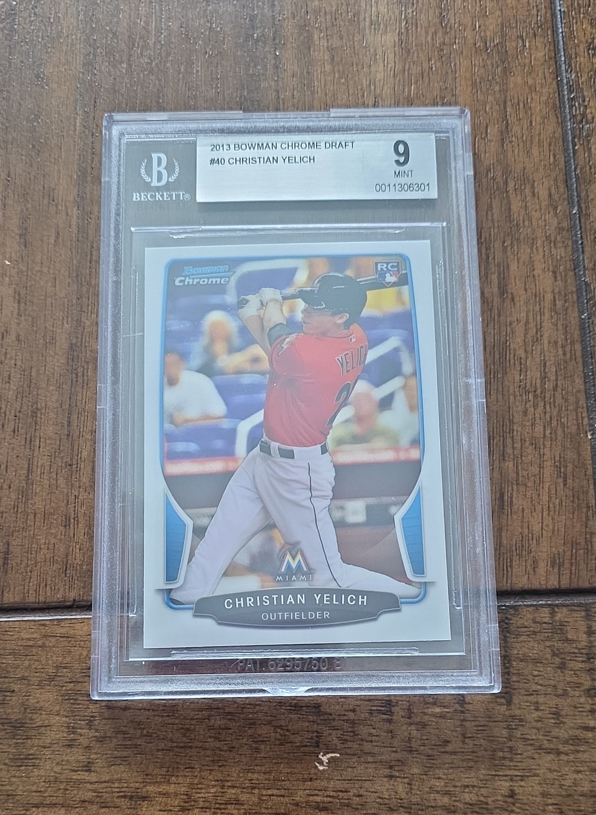 2013 Bowman Draft Picks & Prospects - Chrome Christian Yelich #40 Refractor (RC)