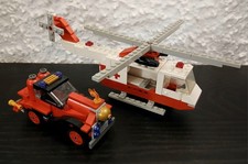 LEGO Vintage Elicottero Ambulanza 6691 e Auto Pompieri