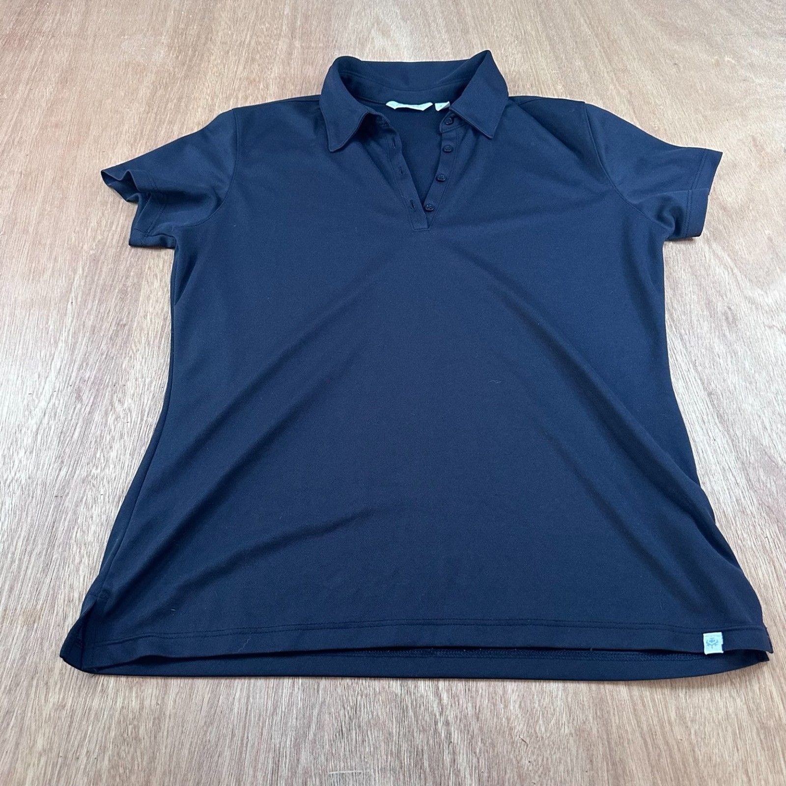 Lady Hagen Polo Shirt Womens Medium Black Golf Performance Stretch