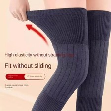 1 Pair Men Women Wool Leg Knee Warmer Winter Socks Thermal Longer Thickness