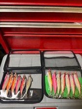 Egi (Squid Jigs) 13 set with case, 3 pcs of Aola 3.5 size, 10 pcs of 4.0 size