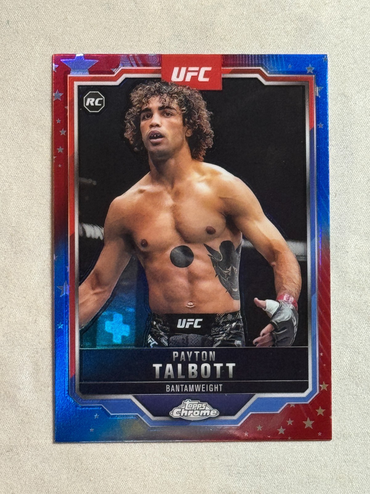 2025 Topps Chrome UFC Red & Blue Refractor Payton Talbott Rookie RC #141