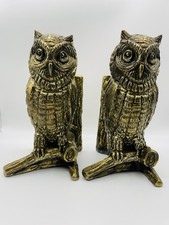 Vintage Pair of Hampton, VA Heavy Owl Bookends 