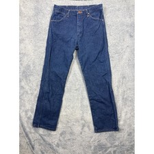 Wrangler Mens 34x31 Blue Jeans 13MWZ Cowboy Cut Original Fit Denim