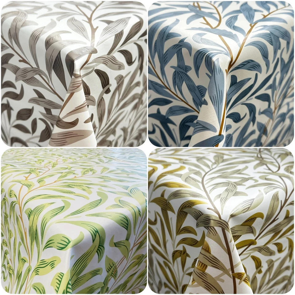 ELLBEE FABRICS WILLOW BOUGH WILLIAM MORRIS PVC Tablecloth Waterproof Wipe Down Fabric