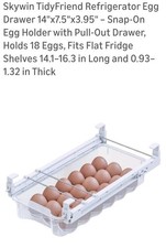 Fridge Egg Drawer Organizer Holder Trays for Refrigerator Egg Container 1 Pack 