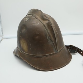 Historic Fireman Helmet Brass 19th century