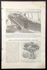 “Royal Airplane Built for King Albert of Belgium” 1922 article Bristol biplane
