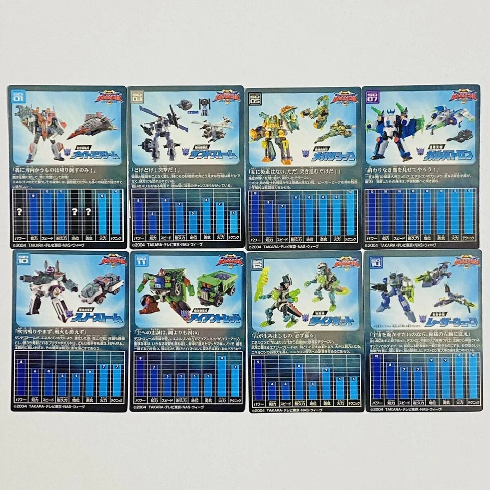 Juego de cartas TAKARA Transformers Super Link 28 piezas Buildron, Galvatron, Night Foto 3 de 4