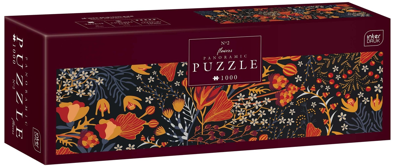 Puzzle panoramique 1000 pieces Flowers no 2 au format XL