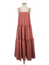 Christy Dawn Women Brown Casual Dress XS