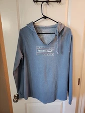 Women's Master Craft Hoodie Size M Medium Blue Mastercraft Boating Fleece Soft