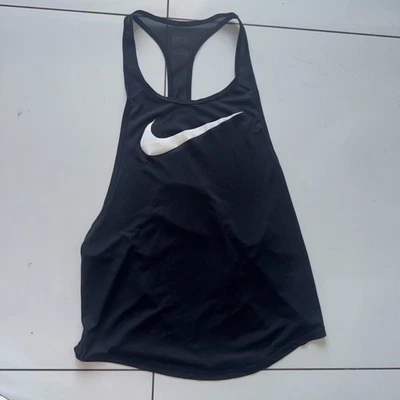 C Nike Running Tank Racerback Dri Fit | Ladies | Black/White | XS - Image 1 of 4