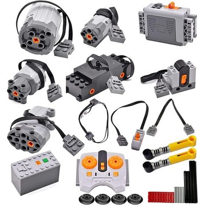32PCS Power Function Motor Set with Technic-Parts L Brand AA/AAA-Battery-Remo...