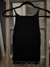 Mango Women Fine Knit Size XS Tank Top Festiv...