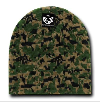 Digital Green Woodland CAMO Camouflage Stocking Cap Beanie Winter Stocking 