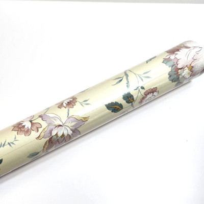 Kingfisher Wallcovering Wall paper Peony Floral Mauve Sage Beige 11 yd 56 sq ft