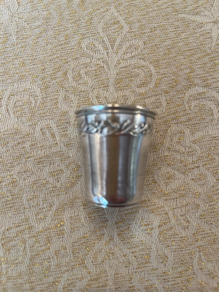 Ancien gobelet à liqueur en argent massif, poinçon Minerve - Photo 2/4