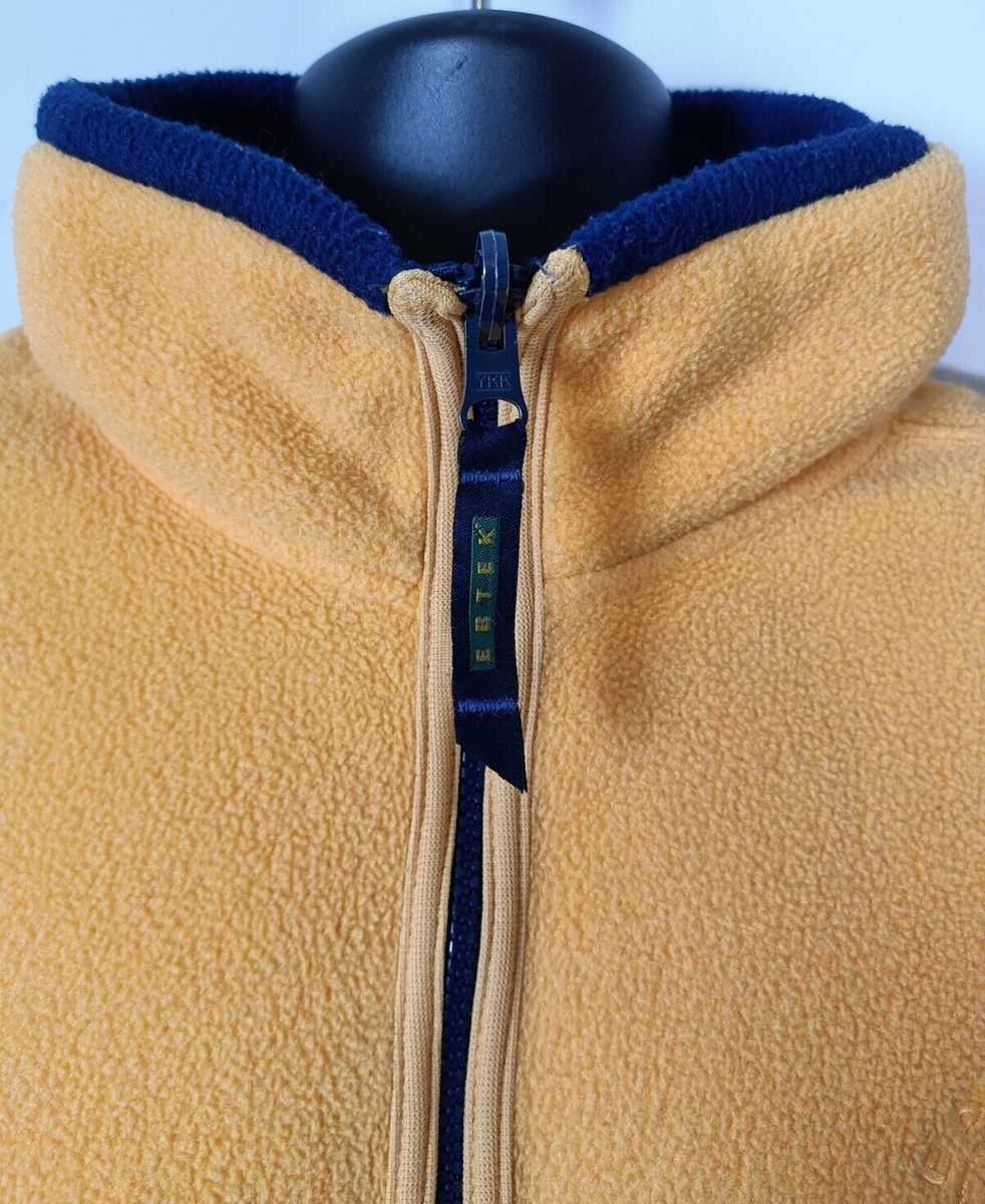 Eddie Bauer EBTEK Men's XL/XG Zip Front Yellow Flannel Vest