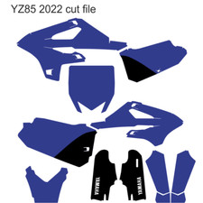 Modello vettoriale Yamaha Motocross MX YZ 85cc 2022 file di progettazione tagliato