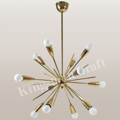 12 Arm Polish Brass Sputnik Light 12 Light Marvellous Pendant Décor Fixture