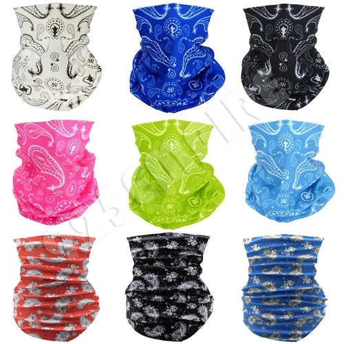 3/6/12 PCS Neck Gaiter Tube Bandana Paisley Motorcycle Bike Ski Face Mask Lot