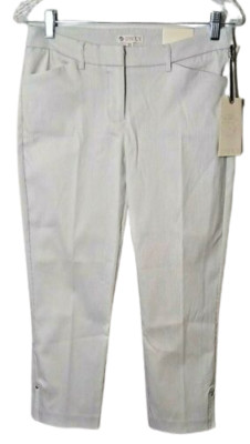 Eliane Rose Capri Modern Fit Two-Tone Cream Pinstripe Womens Size 6
