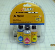 Universal Tri-color Refill Ink Kit for HP Canon Epson Lexmark Dell Cartridges