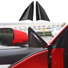 Carbon Fiber Style Door Triangle A Pillar Cover Trim for Chevrolet Corvette C8
