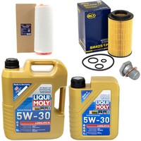 MotoröL Filter Set 5W-30 6 Liter + ÖLablassschraube FüR BMW 1Er E46 3Er 5Er X3
