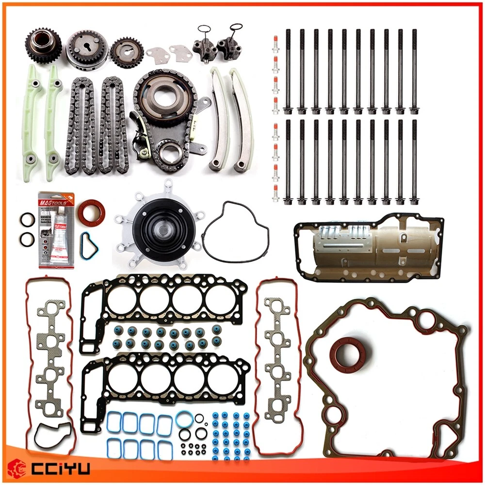 For 02 04 Dodge Ram 1500 4.7L Head Gasket Set Oil Pan Gasket Timing Chain Kit