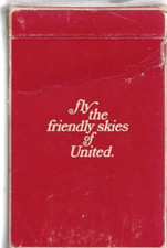 Vintage United Airlines Red Playing Cards Deck Transportation Plane Logo