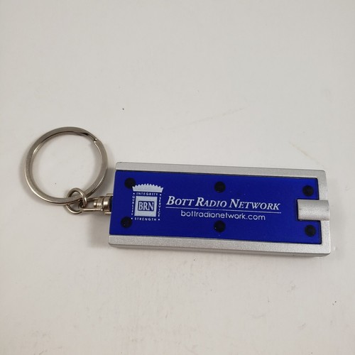 Vintage Schlüsselanhänger BRN Borr Radio Netzwerk LED Licht Fob Schlüsselring