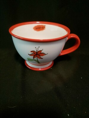 2006 Starbucks Coffee Mug Tea Cup ''uplifting'' Orange Tiger Lilly 10 oz