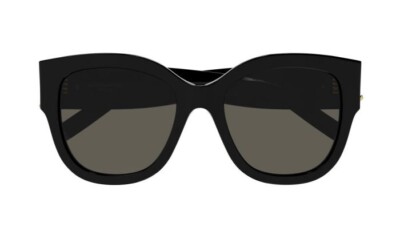 Saint Laurent SL M95/F 001 Black Gold Dark Grey Lenses Sunglasses