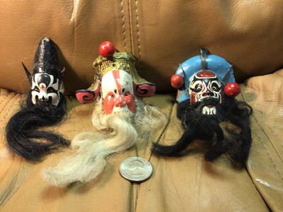 Vintage Models Chinese Opera Masks, Hsiung Shih-I, Lady Precious Stream, READ!