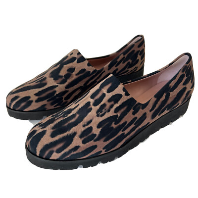 Pretty Ballerinas Loafer Shoes Sz 45 US 13 Charlize Leopard Black Slip On  Spain