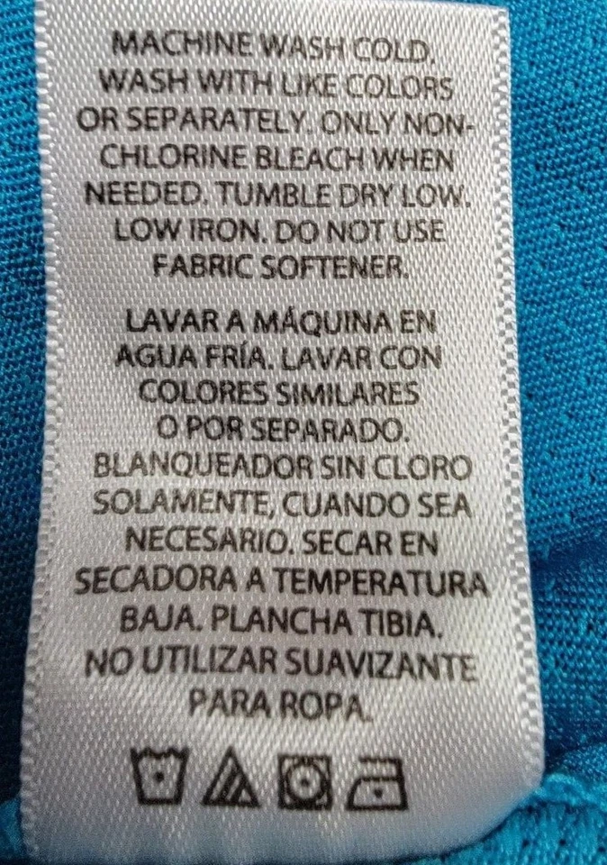 Camisa blusa Danskin Now para mujer talla XL X grande 16/18 Aqua Falls Foto 4 de 4