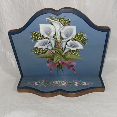 Cookbook STAND Prairie Cottage floral Wooden Recipe hand painted
