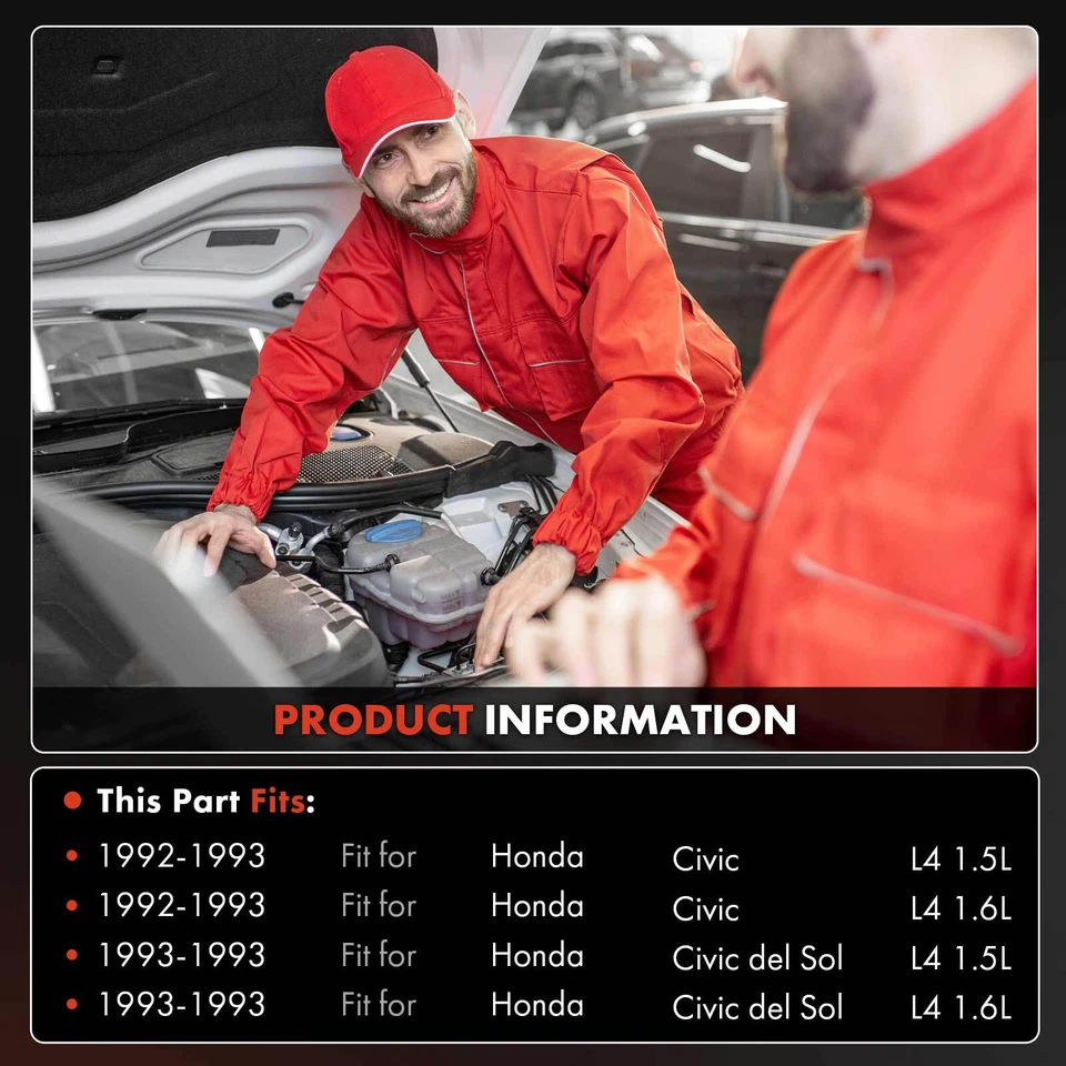 A/C Compressor w/ Clutch & 4-Groove for Honda Civic 1992-1993 Civic del Sol 1993 - Image 2 of 4
