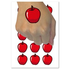 Juicy Apple Fruit Summer Harvest Teacher Temporary Tattoo Water Resistant Set