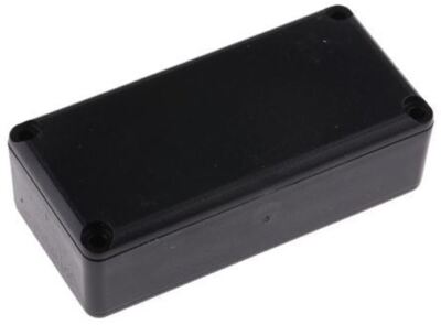 RX2KL06/S Schwarz ABS Vergusskasten mit Deckel, 58 x 28 x 18 mm