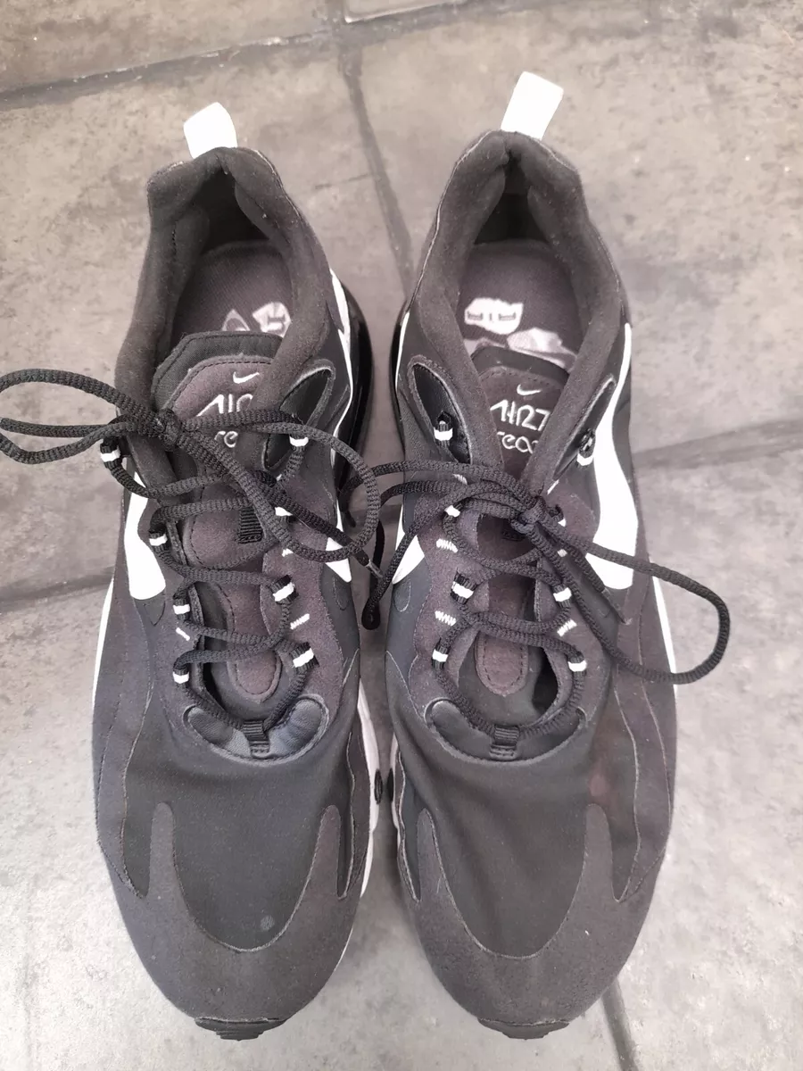 GC NIKE AIR MAX 270 REACT MENS TRAINERS UK 11.5 EU 47 BLACK WHITE
